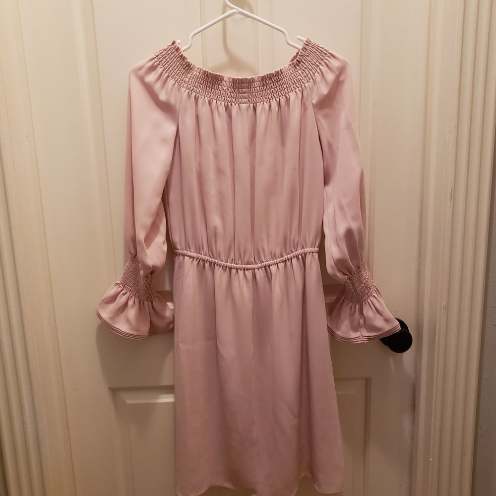 Mika Mindel -Off Shoulder Dress -Light Pk -Sz S - Picture 4 of 7